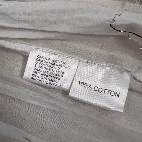 Amlica Santoria by Giacomo Cinque White Sequin Lace Tiered Tunic Boho Dress OS - Picture 8 of 12